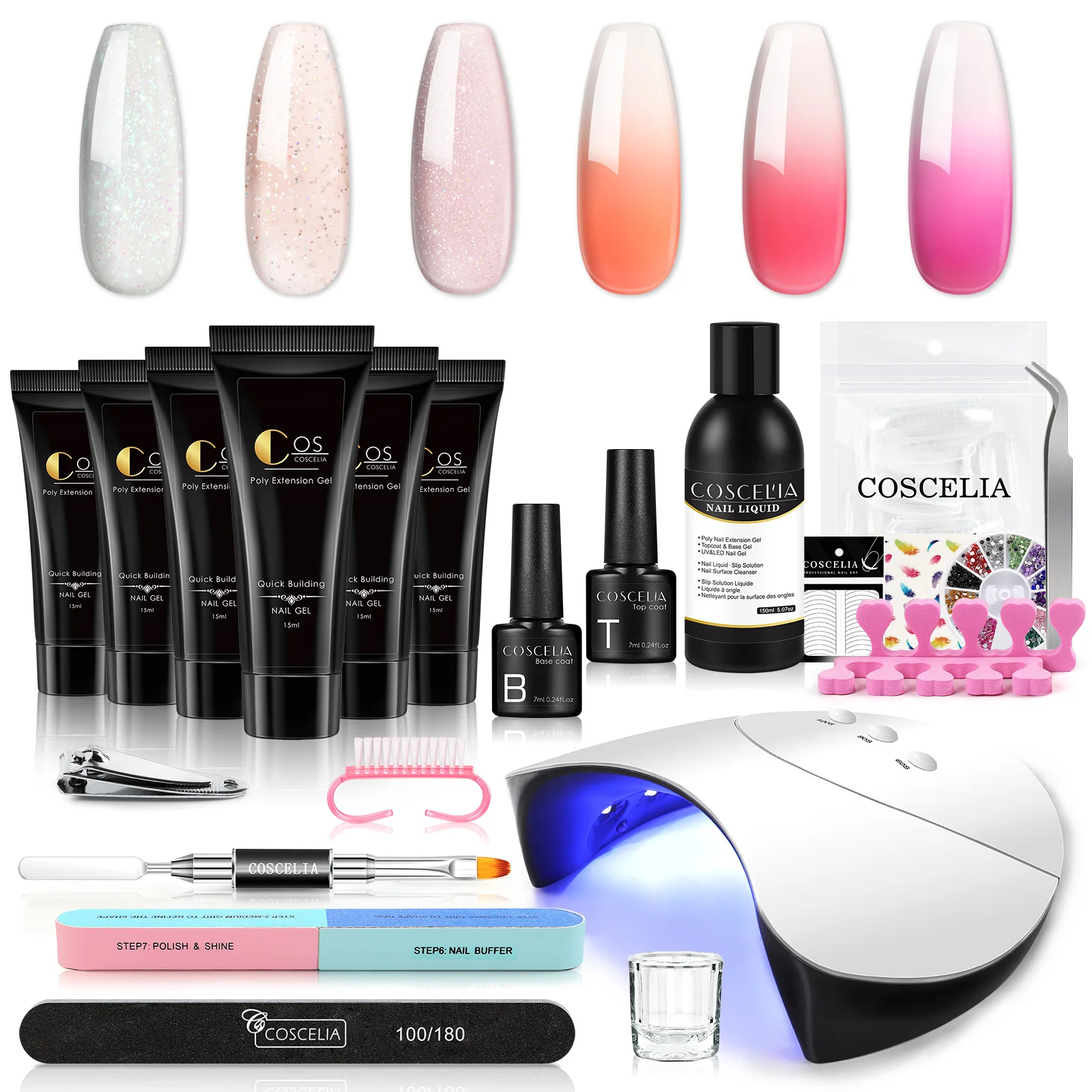 

Poly Nail Gel Set For Extension Manicure Set Nail Dryer Nail Art Decorations Professional Set All For Manicure Gel Polish Set