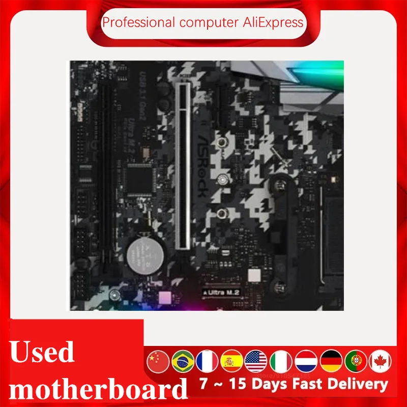 Материнская плата для ASRock B450M Steel Legend разъем AM4 DDR4 AMD B450 оригинальная настольная