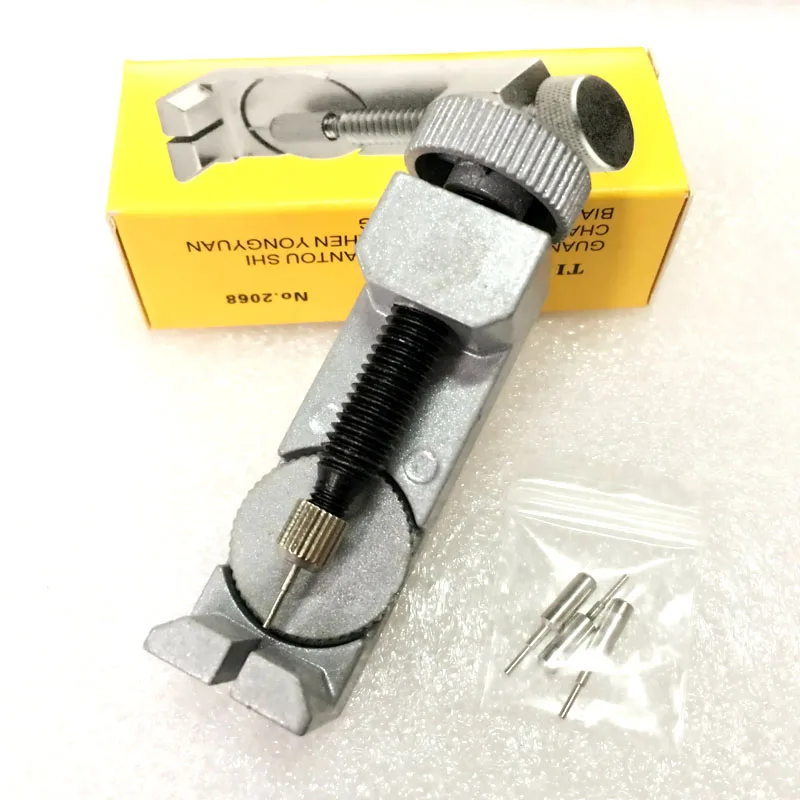 

Ремешок для наручных часов, инструмент для удаления звеньев браслета часов вращающегося типа с 3 запасными штифтами