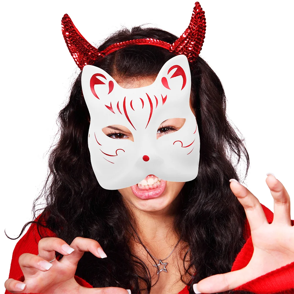 2 шт. пустая маска белые ремесленные маски бумажная лиса для украшения DIY ручная