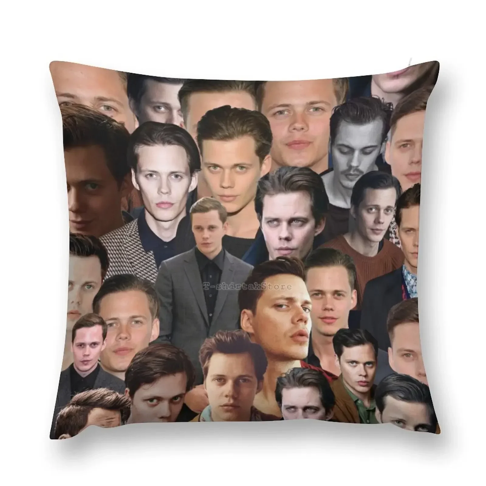 Билл Скарсг?рд фото коллаж наволочка полиэстер