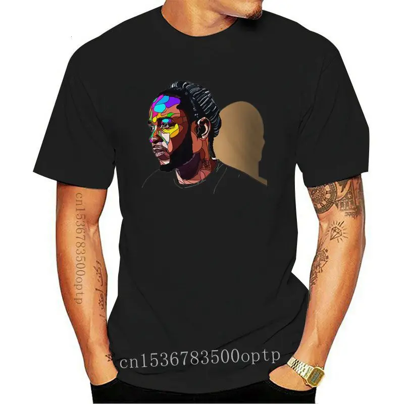 

Camiseta artística de Kendrick Lamar para hombre, ropa de música de Kung Fu, Travis, de todos los tamaños, colorida, nueva