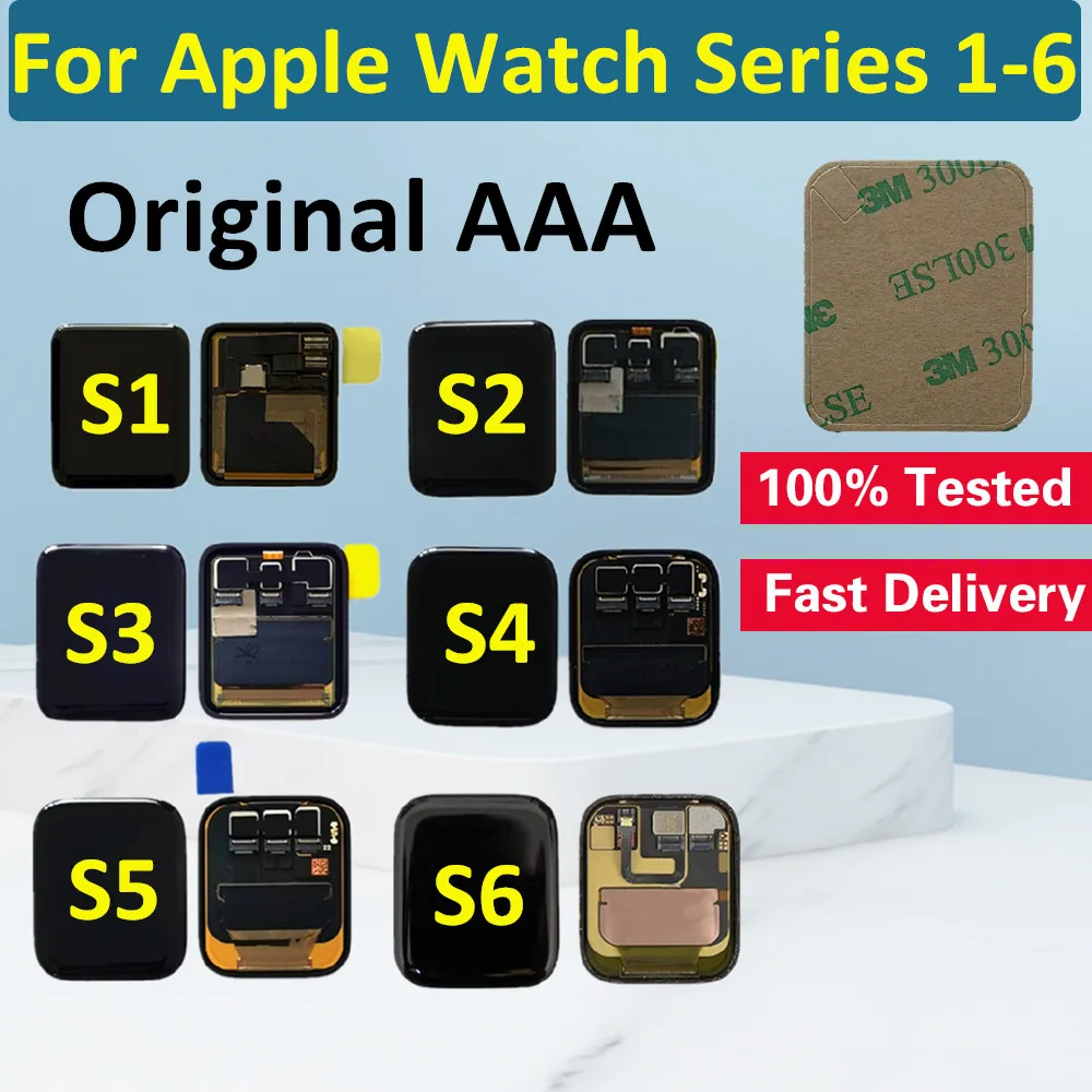 

Оригинальный OLED-дисплей для Apple Watch Series 1 2 3 4 5 6, ЖК-дисплей, сенсорный экран, дигитайзер, ЖК-дисплей для iWatch SE, дисплей 38/42 мм 40/44 мм