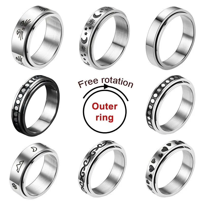 Простые Кольца 2021 Трендовое кольцо для тревожности женщин ювелирные изделия из