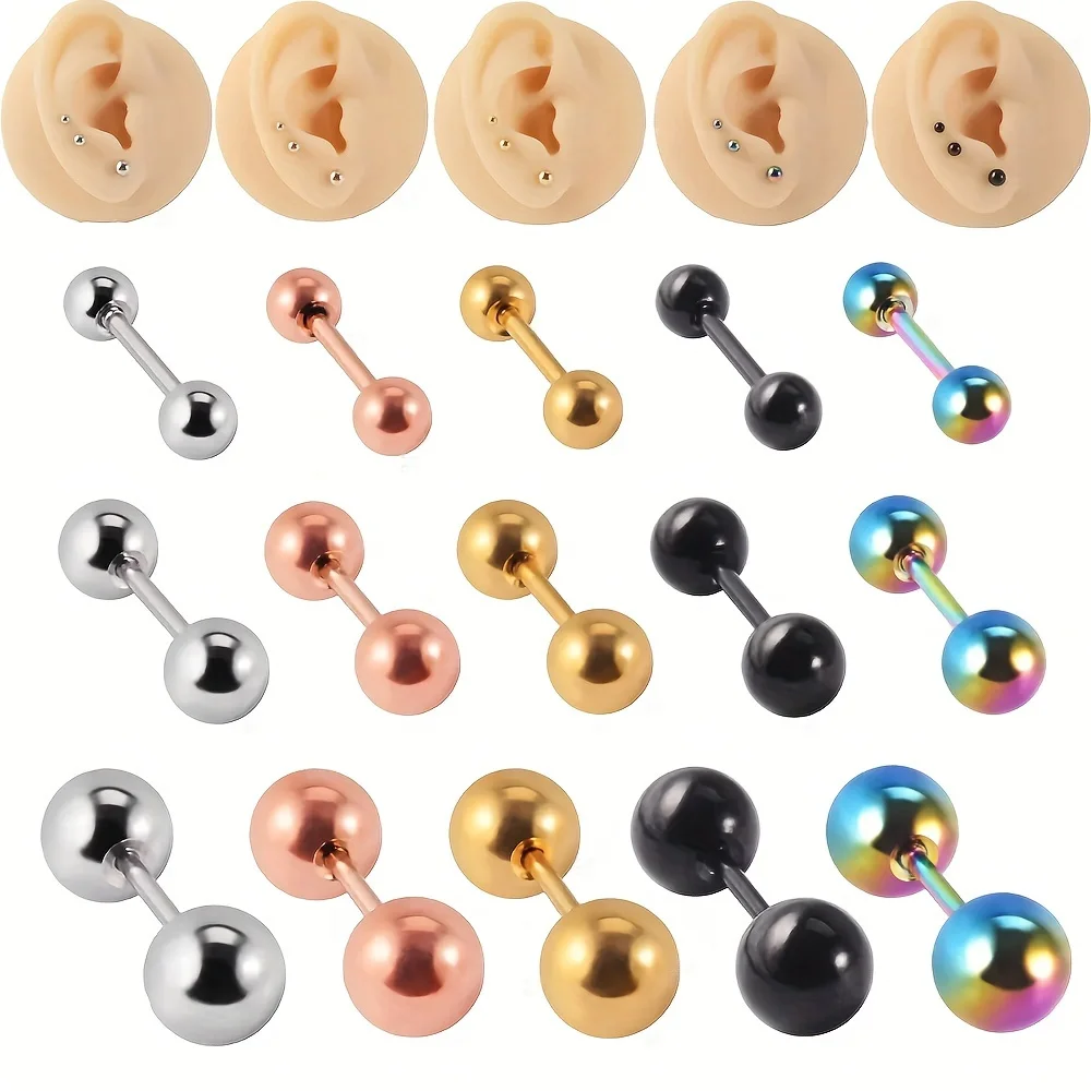 3 шт./лот шариковые серьги из нержавеющей стали для пирсинга козелка и хряща