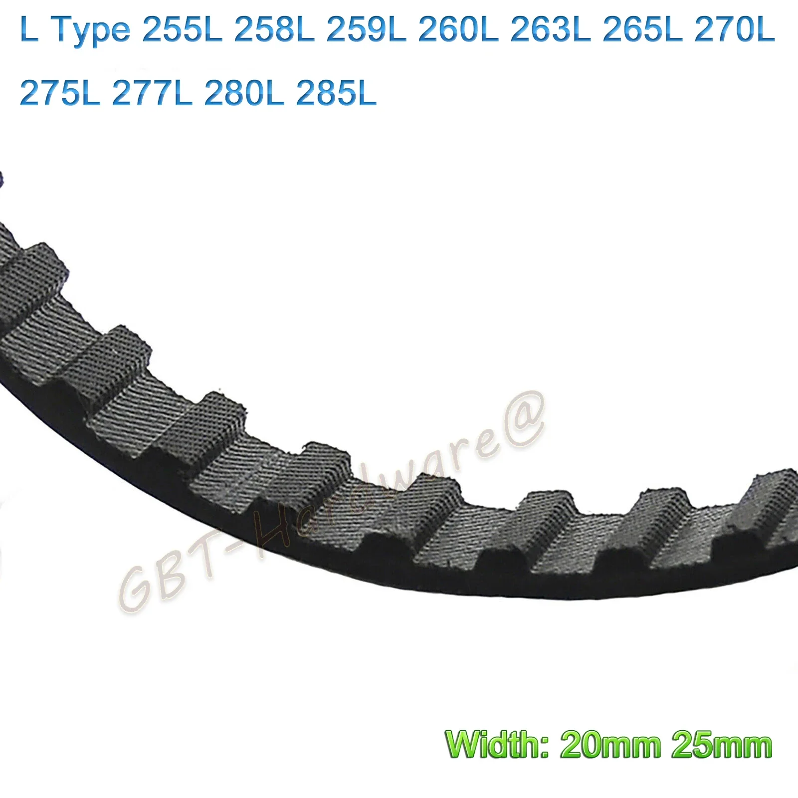 1 шт. ширина 20/25 мм L-типа с замкнутым контуром шаг ремня ГРМ 9 525 255L 258L 259L 260L 263L 265L ~ 285L