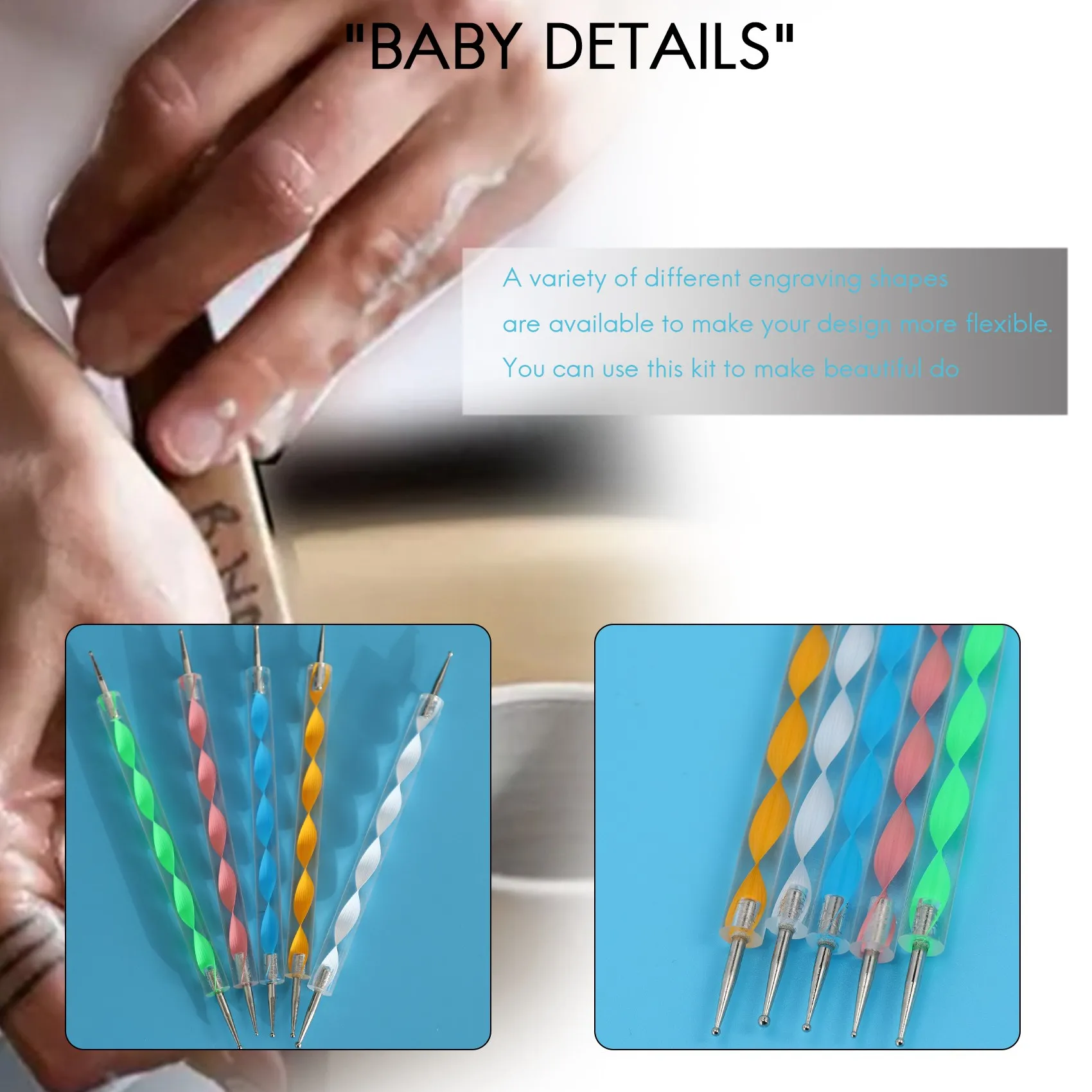 Mandala Dotting Tools Set for Painting Rocks Dot Kit Rock Stone Pen Polka Tool Template Cosmetic Br