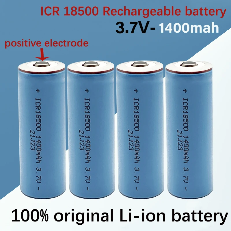 

Новейшая батарея 18500 3,7 в 1400 мАч с перезаряжаемым ионным наконечником подходит для ярких фонариков и электромобилей
