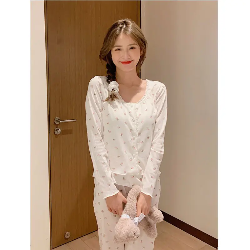 Женский пижамный комплект из 3 предметов с цветочным принтом | Женская одежда