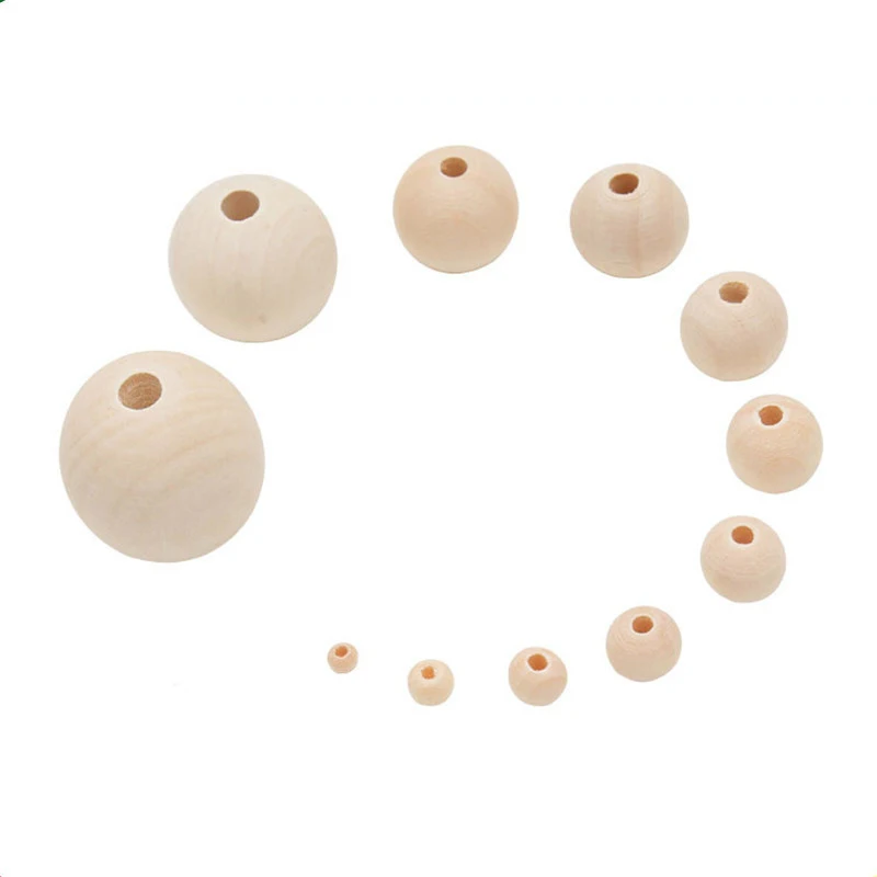 

12pcs 20mm Wood Beads, Natural Wooden Beads Unfinished Wooden Loose Spacer Beads for DIY Crafts, Bracelet and Garland Making