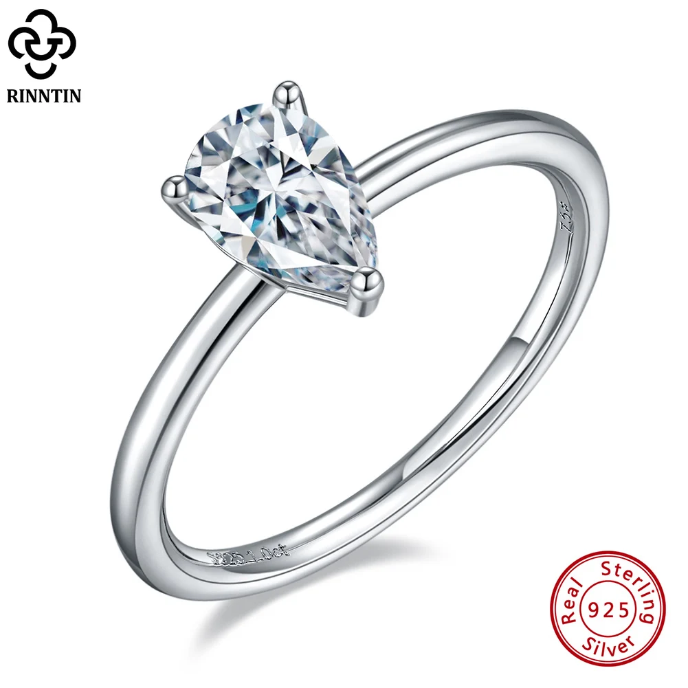 Кольцо Rinntin овальной огранки 8*5 мм D VVS1 цветное однотонное кольцо с настоящим