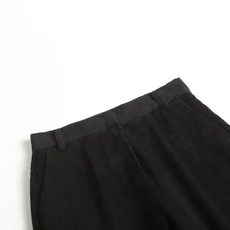 Maxdutti офисные женские однотонные вельветовые брюки для отдыха модные прямые