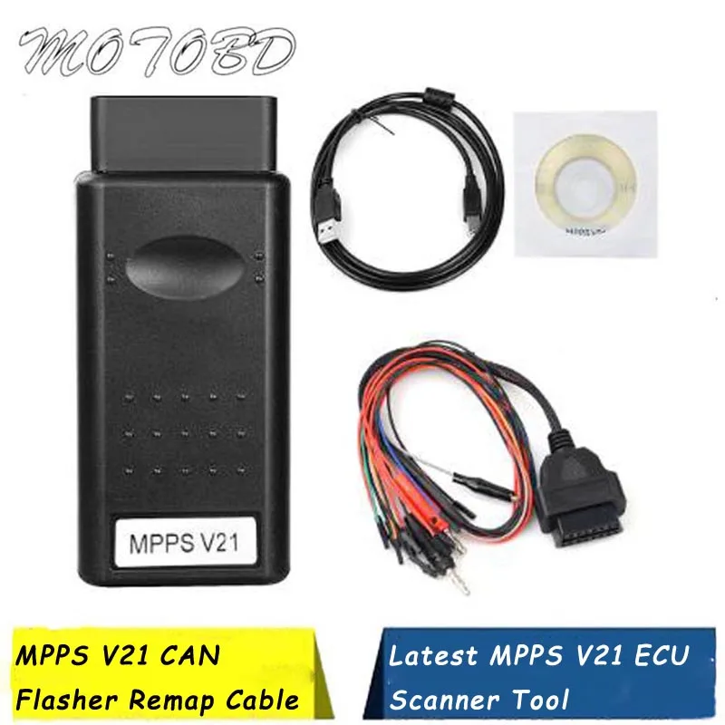 MPPS V21 ECU чип тюнинг интерфейс Авто OBD 2 OBD2 V18 для EDC15 EDC16 EDC17 Многоязычный CAN Тюнинг