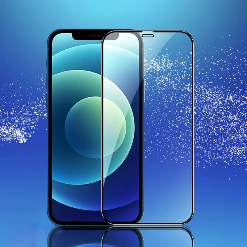 

Закаленное стекло с полным покрытием для iPhone 13 12 11 Pro MAX Mini 13pro X XS XR 7 8 Plus SE 2020, алмазные защитные пленки