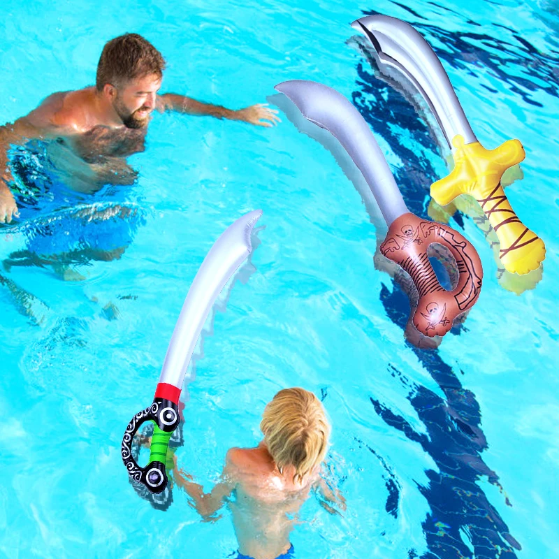 

1Pcs Inflatable Swords Toys for Children Kids Outdoor Fun Pool Swim Water Play Toys Pirate Halloween Decorations Toys
