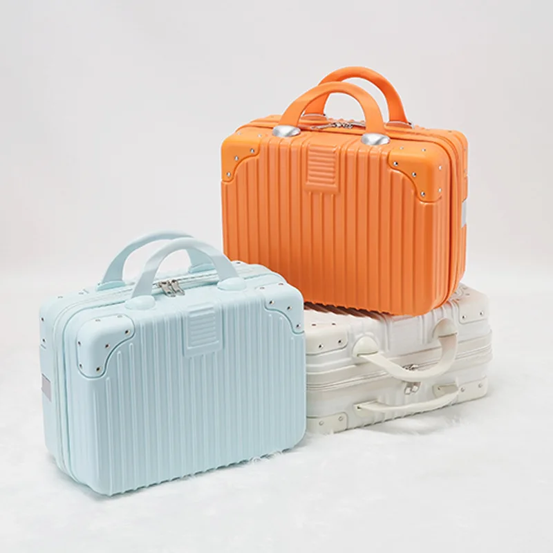 Travel Boarding Cosmetic Case 12/14 Inch Handheld Luggage Portable Makeup Bag Waterproof Storage Box Mini Suitcase for Female
