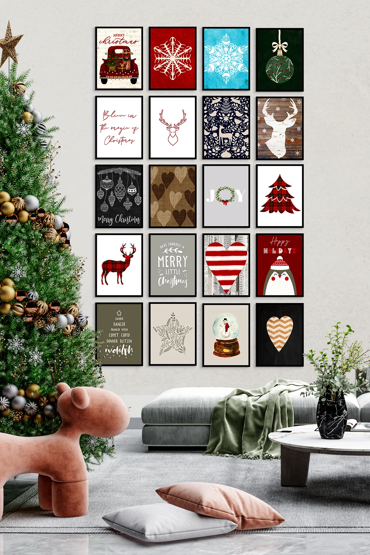 

Rimless Frame Looking 20 Parça Yeniyıl Set Christmas Set Mdf Table Set Christmas Set