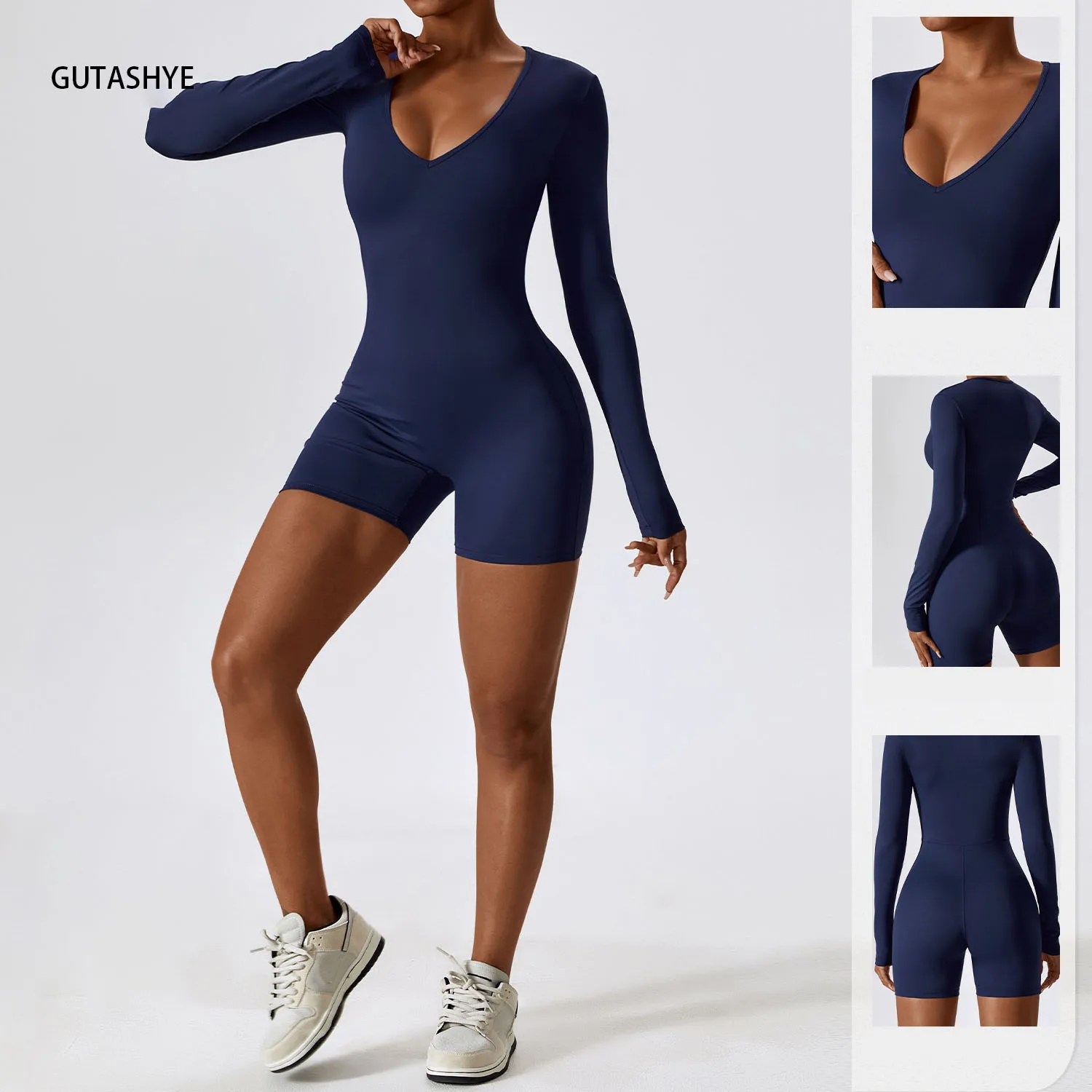 

Sports Jumpsuits One-Piece Yoga Suit Women's Gym Push-Up Exercise Clothes High Elastic Tight-Fitting Bodysuit Back Yoga Suit