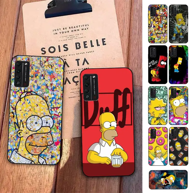 

Bandai Funny Cartoon Homer Simpson Family Phone Case for Huawei Honor 10 i 8X C 5A 20 9 10 30 lite pro Voew 10 20 V30
