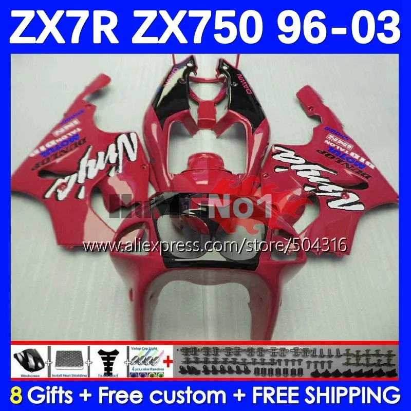 

Body Kit For KAWASAKI NINJA ZX 7R 7 R ZX-750 182MC.41 ZX750 CC ZX-7R ZX7R 96 97 98 99 00 01 02 03 1996 2003 Fairing Glossy red