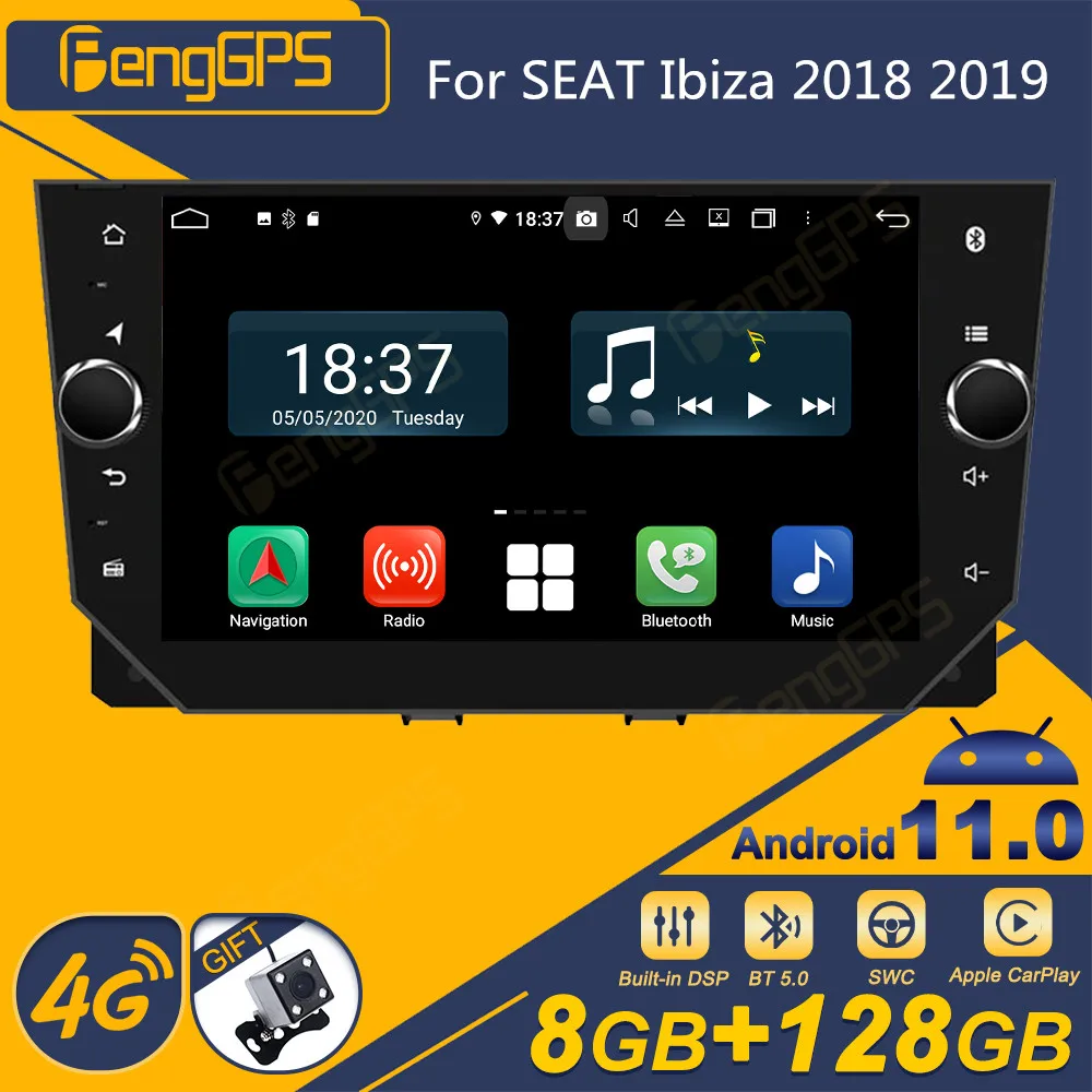 

For SEAT Ibiza 2018 2019 Android Car Radio 2 Din Autoradio Stereo Receiver GPS Navigator Multimedia DVD Player Head Unit