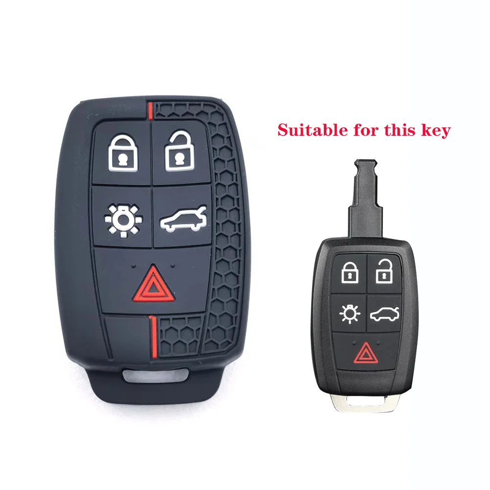 

Новый силиконовый 5-кнопочный защитный чехол для дистанционного брелока для VOLVO C30 C70 S40 V40 V50 2008 2009 2010 2011, аксессуары в виде ракушки