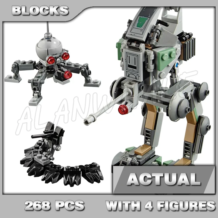 

268pcs Star Clone Scout Walker 20th Anniversary Edition AT-RT Dwarf Spider Droid 11427 Building Blocks Toy Compatible With Model