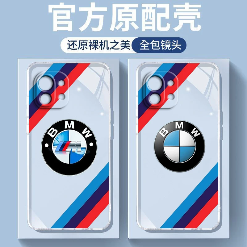 

Luxury BMW Fashion LOGO For Xiaomi Mi 13 13Pro 12X 12 11 11T 11i 10T 10 Pro Lite Ultra 5G 9T Transparent Phone Case