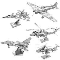 fighter 3d metal puzzle ka 50 helicopter air force j 10b j20 17 fighter model kits assemble jigsaw puzzle gift toys for children