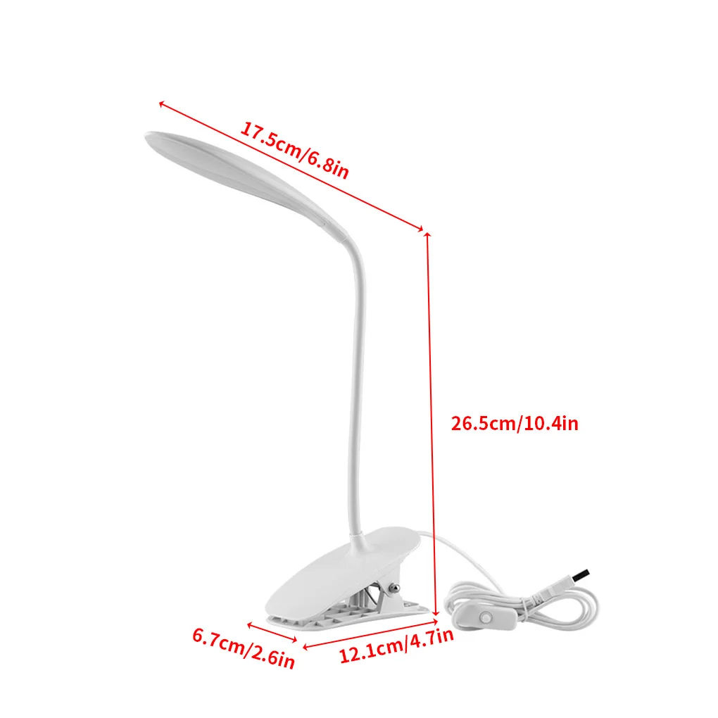 

Night Light LED 360 Flexible Clip Desktop Lamp 6000K 1 5W Non-slip Bedside Table Reading Light