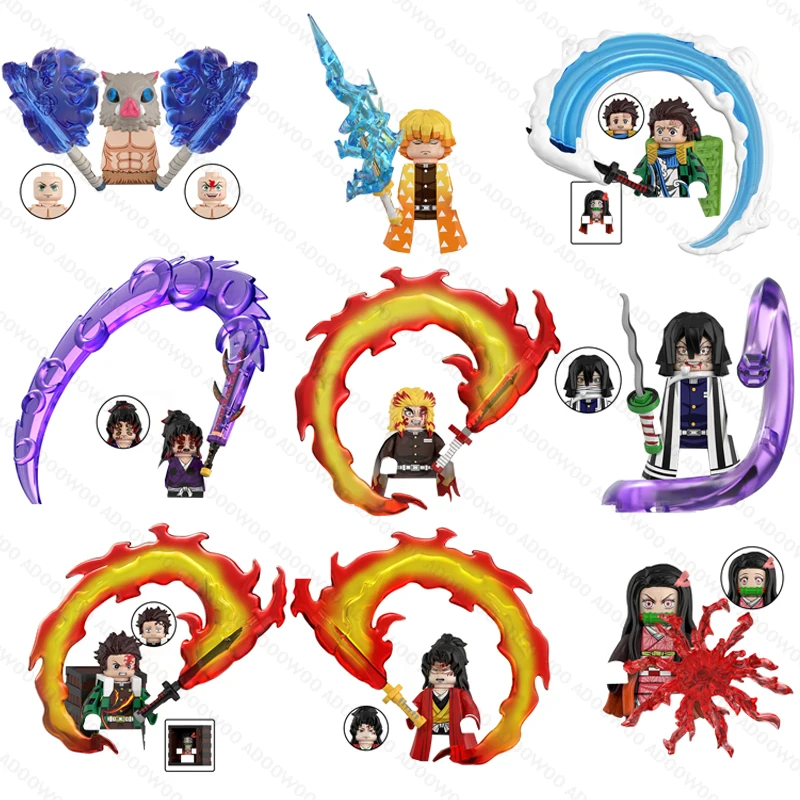 Фото Фигурка WM3000 WM2339 Demon Slayer Daki, Giyuutarou, Douma, Kibutsuji Muzan, аниме-конструктор, игрушка-фигурка, сборная игрушка, кукла, подарок №1