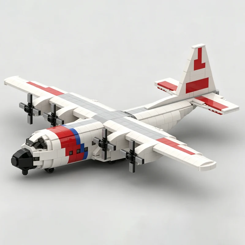 Фото Изысканный новый конструктор HC-130 Hercules USCG, технические модули в миниатюрном масштабе, модель из кирпичиков, подарок, рождественская игрушка, набор для самостоятельной сборки! №3