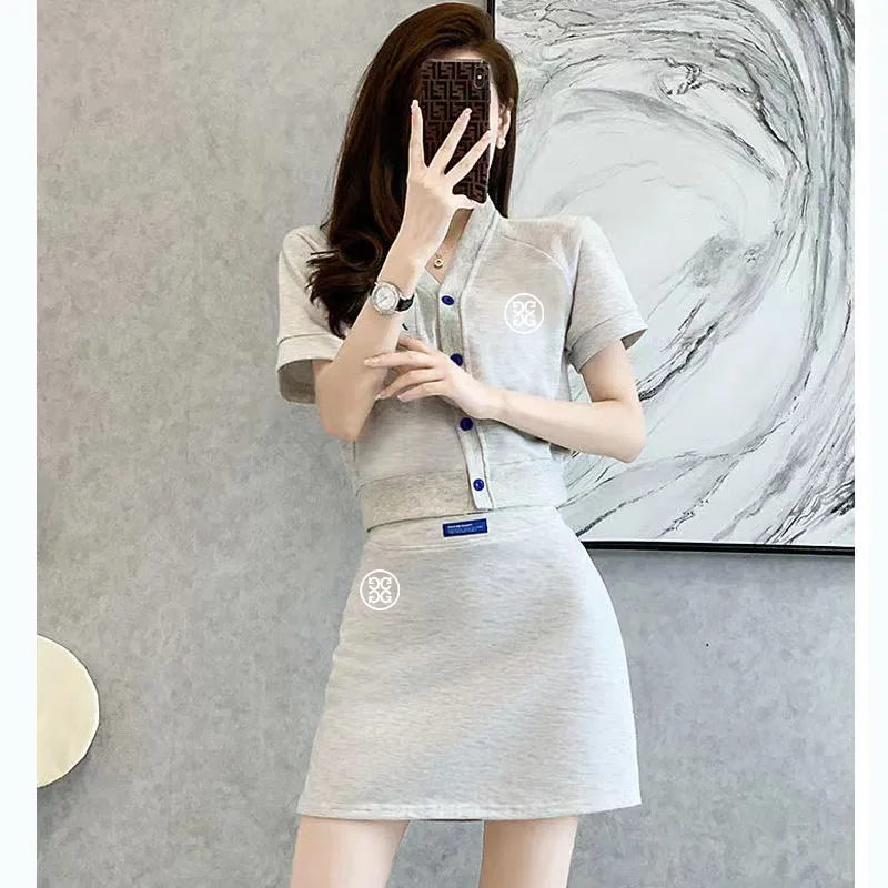 2023 Summer Golf Shirt Golf Shorts Women's Golf Clothing New 2-piece Set Malbon Women's Golf Clothing Women's Golf Suit