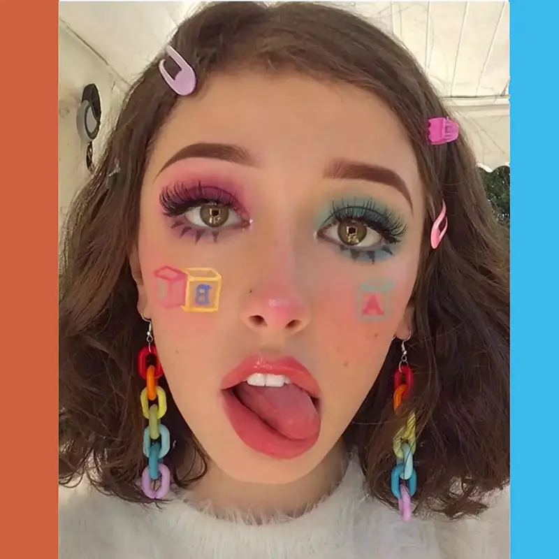 

Acrylic Rainbow Earrings for Women Elegant Dangle Earrings Harajuku Trendy Drop Earrings Hip Hop Party Club Fashion Jewelry Gift