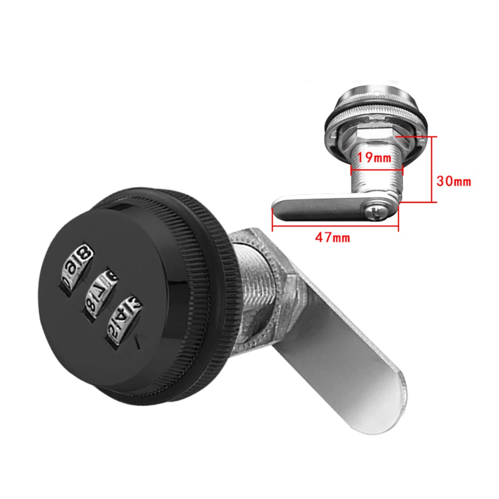 

1PC 3 Digital Code Combination Password Lock Box Mail Post New Alloy Zinc Locker Cabinet 30mm For 1-23mm Plate Door Locks