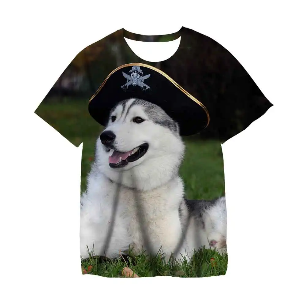 

2022 New Funny T Shirt 3D Cartoon Pattern Streetwear Tshirt Summer Boy/Girl Harajuku Style Cute Dog T-shirt