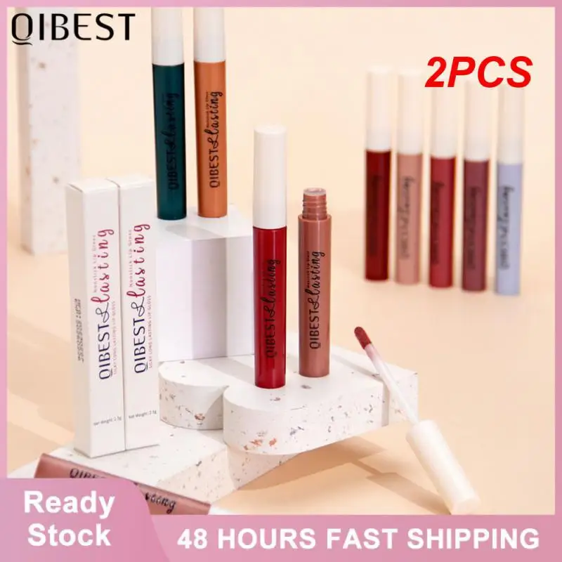 Водостойкая губная помада с глазурью 2 шт. 24 цвета макияж губ тинт для мягкий