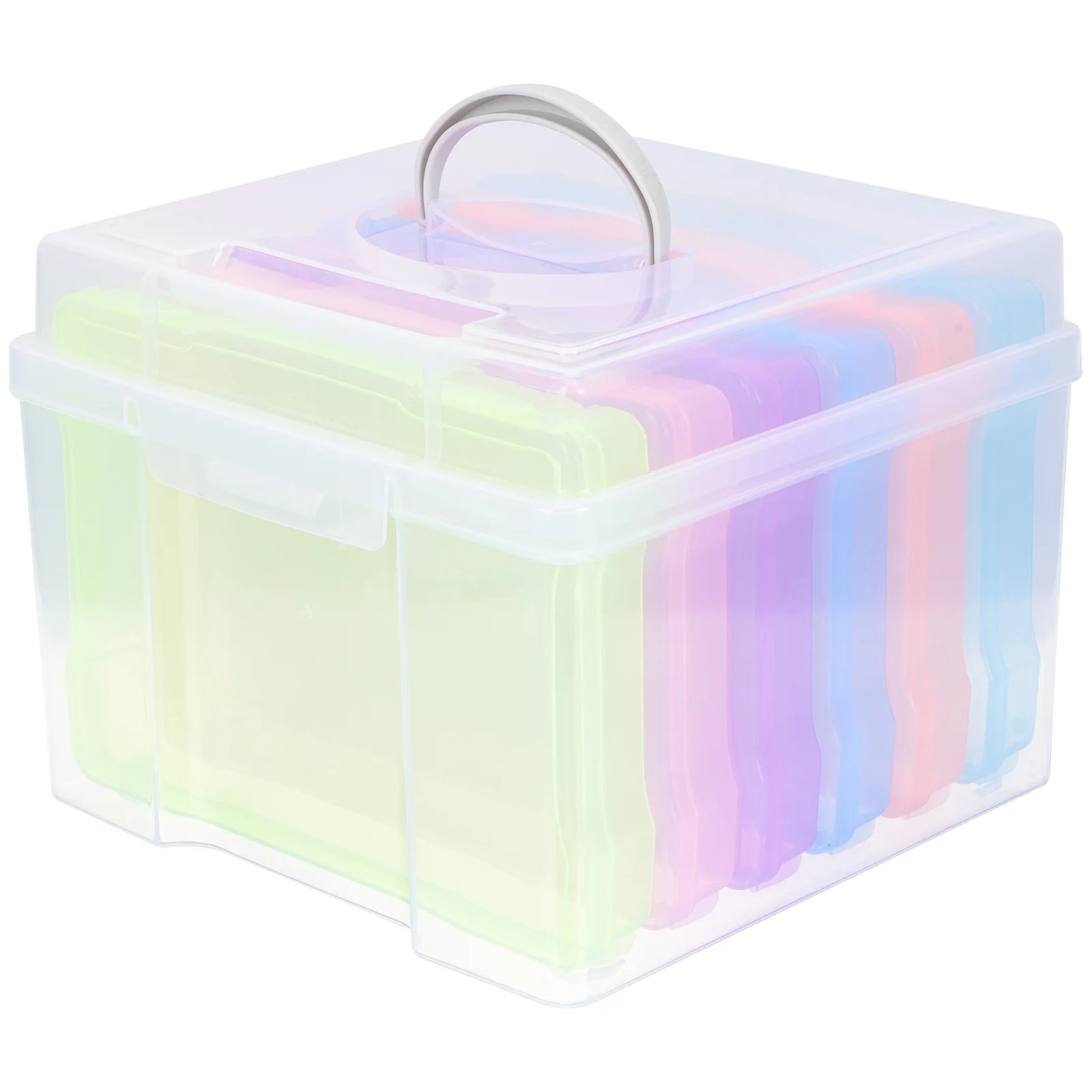 

Box Storage Photoorganizer Keeper Containers Greeting Cases Holderorganizing Clear Picture Craft Container Boxes Jewelry