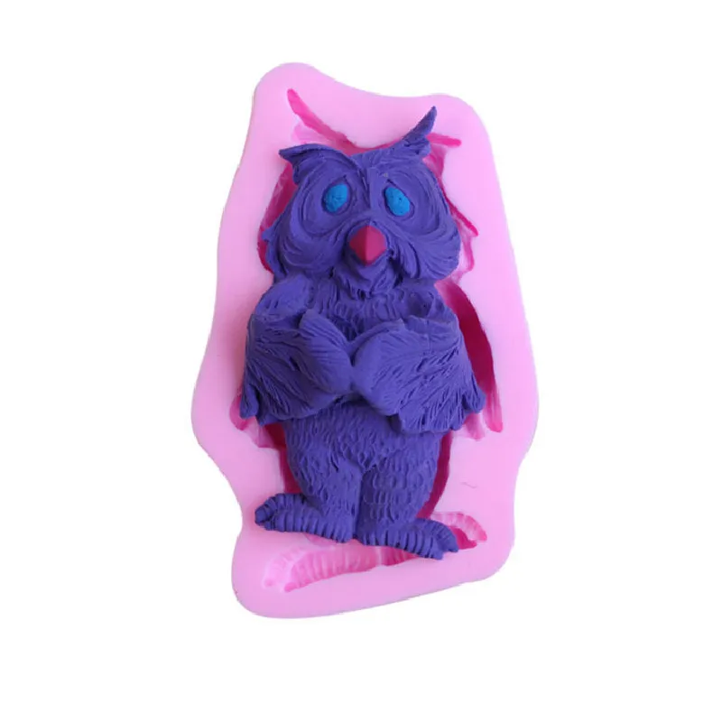 

Handmade soap method mold Owl fondant cake base 92g liquid silicone mold G058