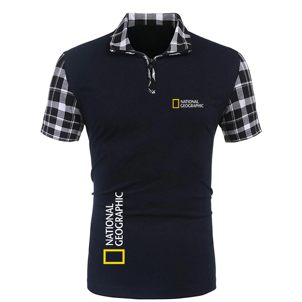 

New Summer Mature Men's Fashion Printing Polo Shirt Outdoor Casual Stand Collar T-Shirt Men's Office Business Casual T-Shirt