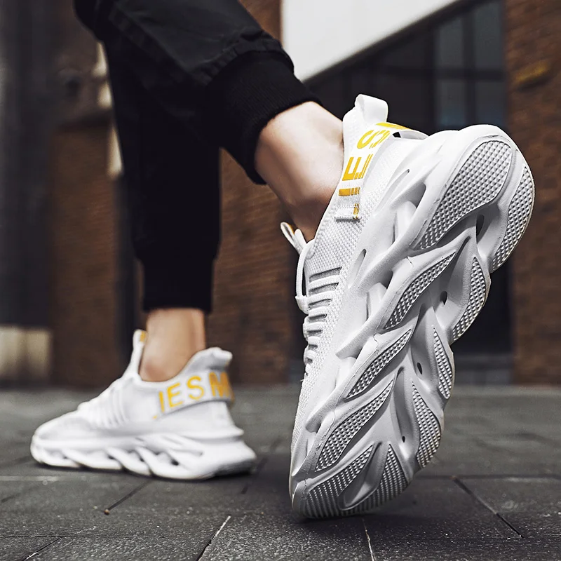 JIEMIAO Men Sneakers Mesh Breathable Running Shoes Outdoor Sport Fashion Comfortable Casual Gym Mens Shoes Zapatos De Hombre