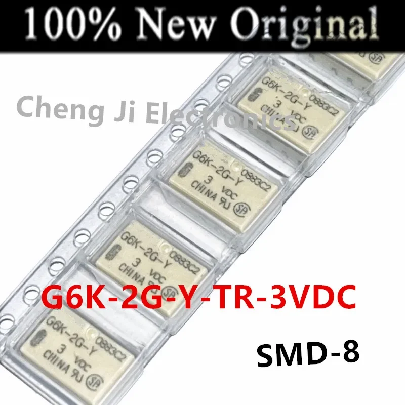10 шт./лот G6K-2G-Y-TR-3VDC 、G6K-2G-Y-TR-5VDC 、G6K-2G-Y-TR-12VDC SMD-8 Новое оригинальное реле малого