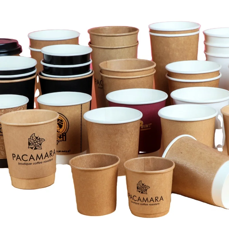 Various size custom logo vending single wall hot drink paper cup