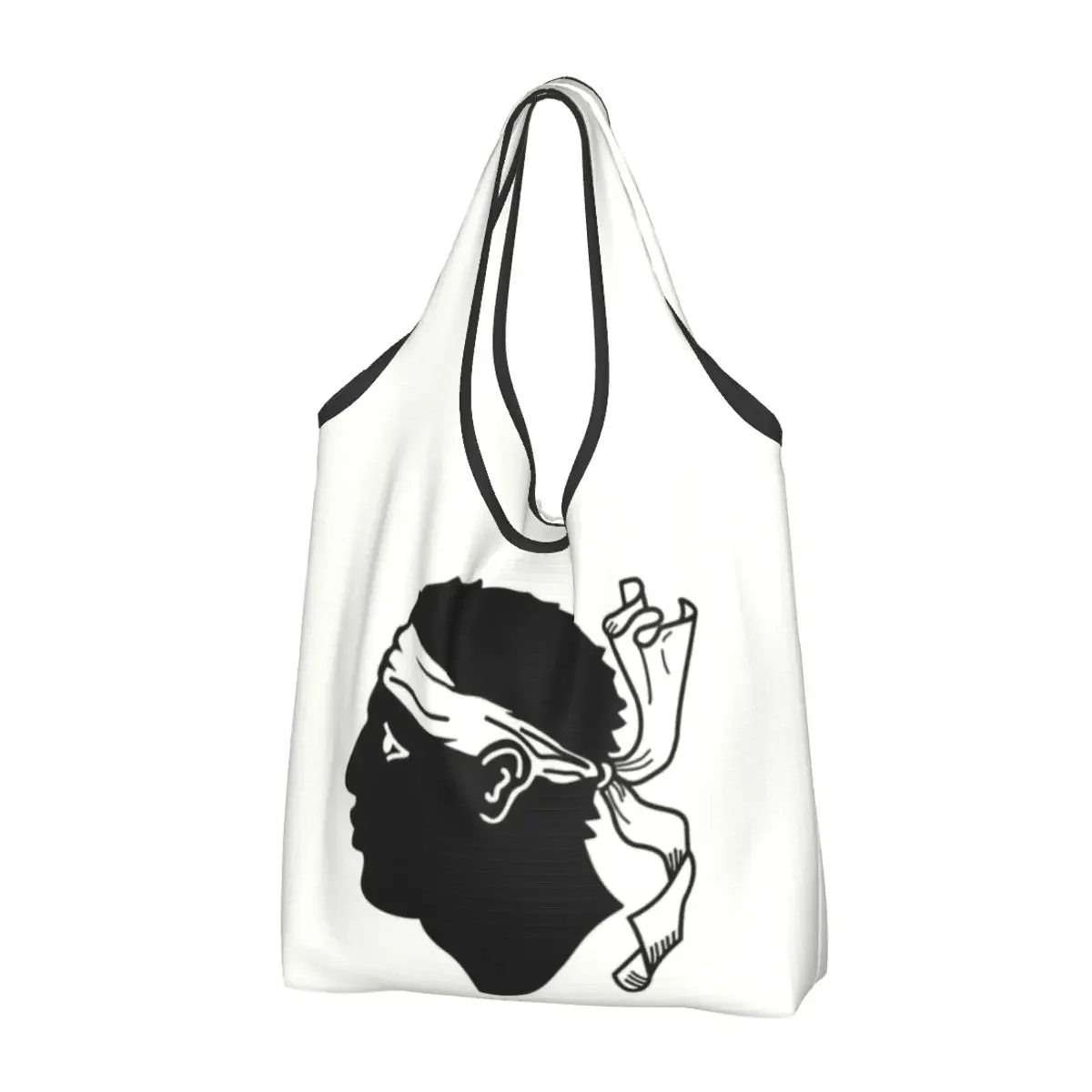 

Многоразовый флаг Корсики, сумка для покупок, женская сумка-тоут, портативные французские корсиканские гордости, продуктовые сумки для покупок