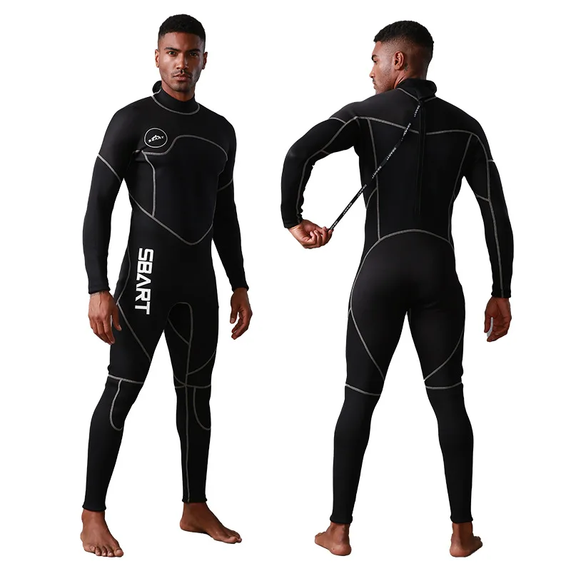 

Sbart 3MM Men Full Body Winter Wetsuit Diving Suit Neoprene One-Piece Swimwear for Snorkeling Surfing Triathlon Surfing Suit