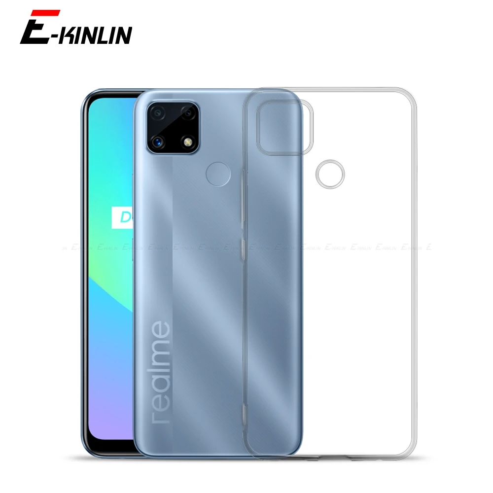 

Ультратонкий прозрачный силиконовый чехол для телефона 10 шт./лот для Realme C20A C20 C12 C21Y C2 C3i C17 C25s C25, мягкая задняя крышка из ТПУ