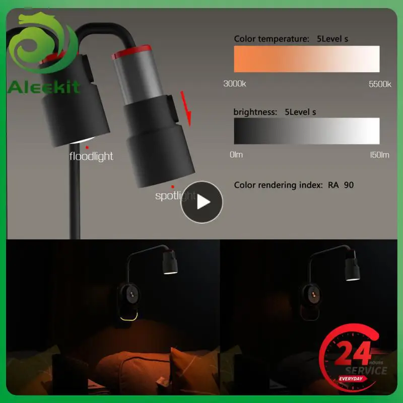 

1~5PCS Touching Swicth Wall Lamp Student Dormitory For Study/read Night Light Rechargeable Bedroom Wall Lamp