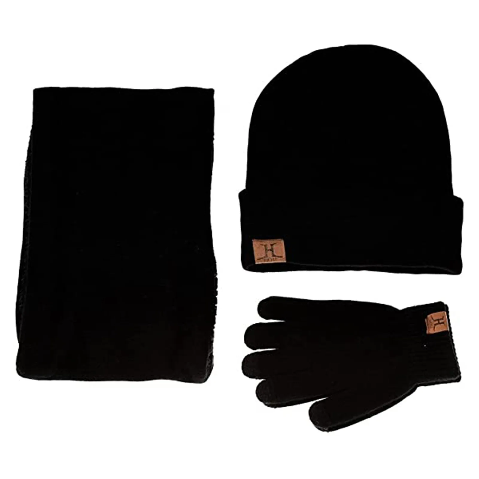 

Зимний теплый товар, набор перчаток унисекс, зимняя теплая вязаная шапка бини, шейные перчатки для мужчин и женщин