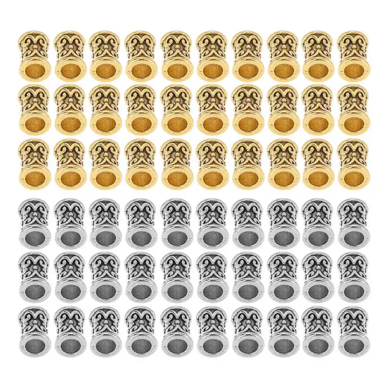 

Beard Tube Beads Hair Dreadlocks Beads Jewelry Accessories for DIY Bracelet Pendant Necklace