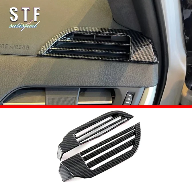 

Carbon Fiber Style Upper Air-Condition Vent Outlet Cover Trim For Toyota Sienna (XL40) 2021 2022 Car Accessories Stickers W4